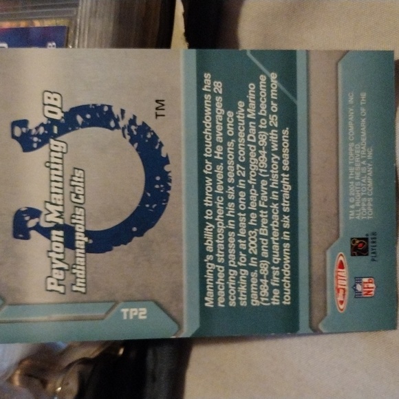 Peyton Manning total production 2004 topps total - Picture 2 of 2